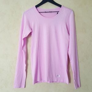 Under Armour fitted pink heat gear long sleeves